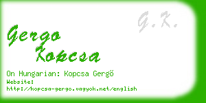 gergo kopcsa business card